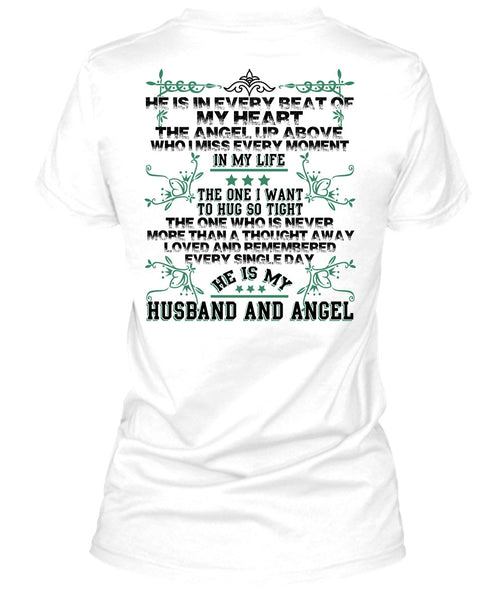 He Is My Husband And Angel T Shirt, I Love Husband T Shirt