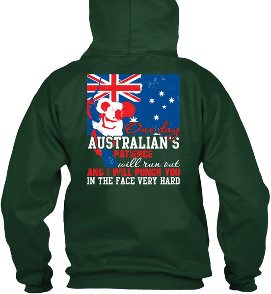 On Day Australian's Patience T Shirt, Being A Veteran T Shirt
