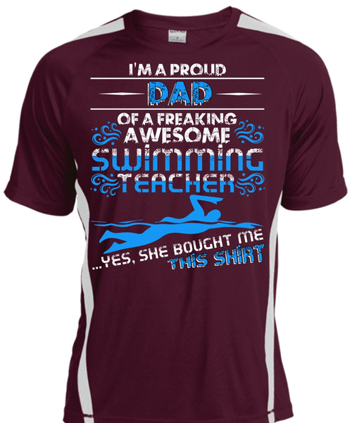 I'm A Proud Dad T Shirt, Swimming Teacher T Shirt, Cool Shirt