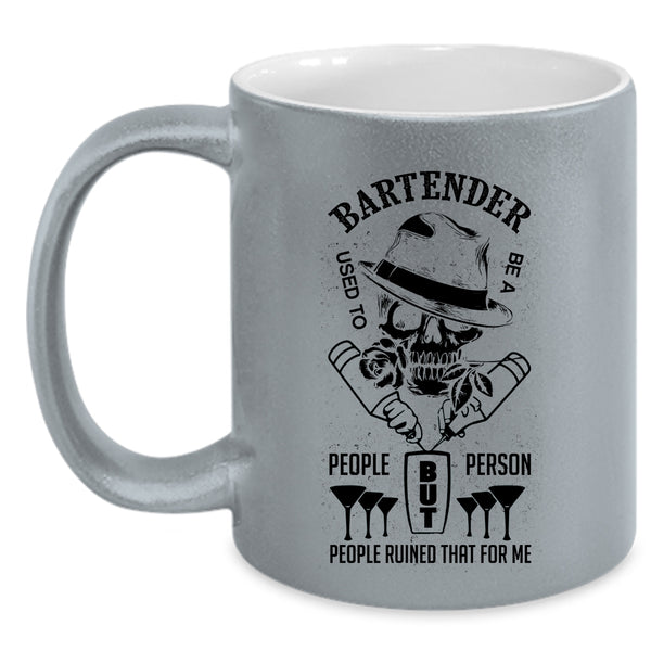 Cool Coffee Mug, Bartender Used To Be A People Person Accent Mug