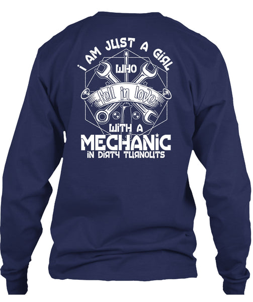 I Am Just A Girl T Shirt, Fell In Love With A Mechanic T Shirt