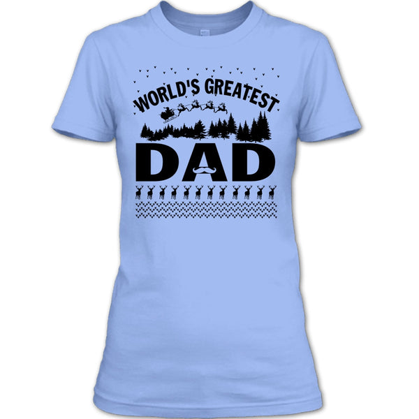 World's Greatest Dad T Shirt, Merry Christmas Gift T Shirt