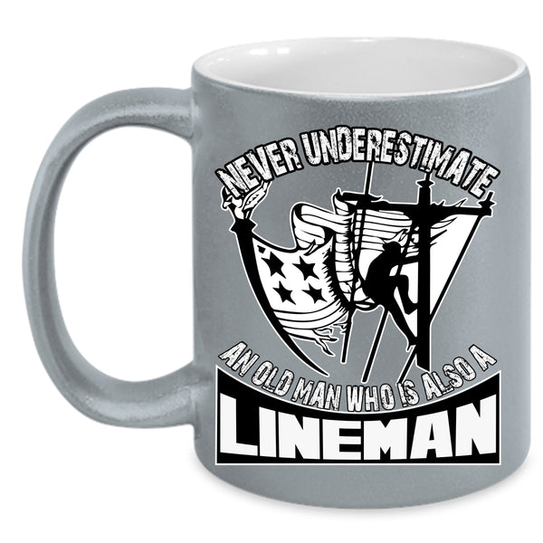 An Old Man Is A Lineman Coffee Mug, Awesome Grandpas Coffee Cup