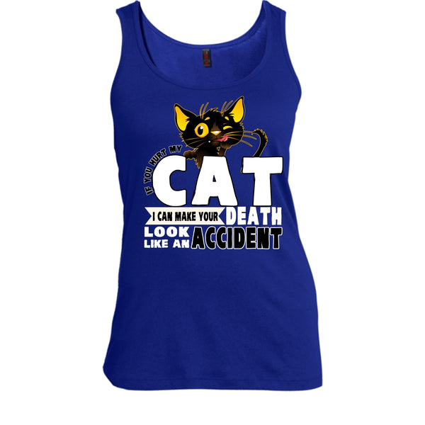 If You Hurt My Cat T Shirt, Coolest Cat Lover Tank Top