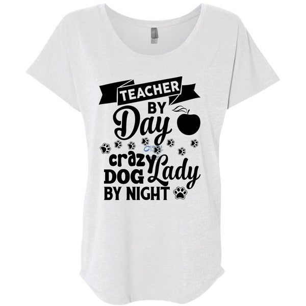 Teacher By Dad Crazy Dog Lady By Night T Shirt, Career T Shirt