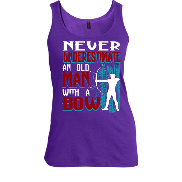 Never Underestimate T Shirt, An Old Man With A Bow T Shirt, Cool T Shirt