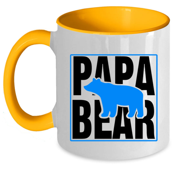 Funny Gift For Dad Coffee Mug, Papa Bear Accent Mug