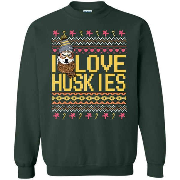 Coolest Huskies Lover T Shirt, Dog Merry Christmas Sweatshirt