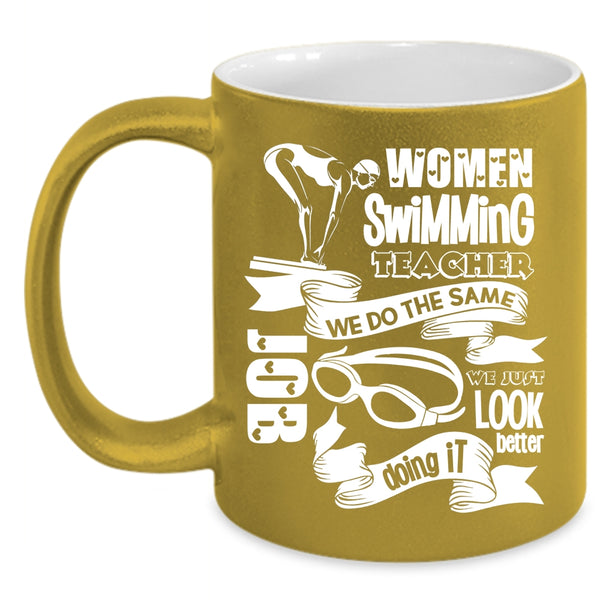 Women Swimming Teacher Coffee Mug, Cute Gift For Swimming Teacher Coffee Cup
