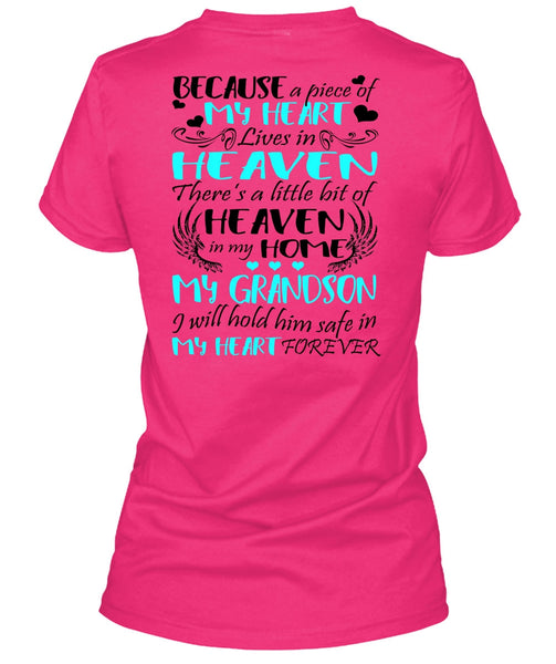 Heaven In My Home My Grandson T Shirt, I Love Grandson T Shirt