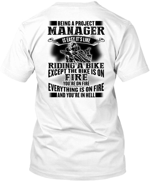 A black t-shirt with the shopify logo