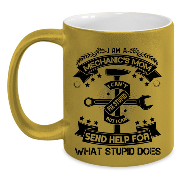 Awesome Mechanic's Mom Coffee Mug, I Am A Mechanic's Mom Accent Mug