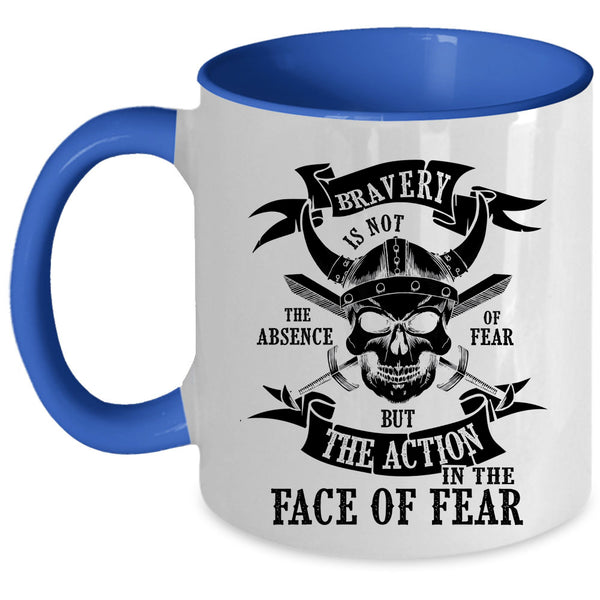 Cool Halloween Coffee Mug, The Action In The Face Of Fear Accent Mug