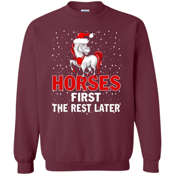 Coolest Equestrian T Shirt, Equestrian Merry Christmas Sweatshirt