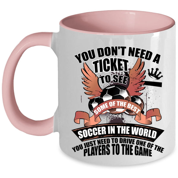Cool Soccer Player Coffee Mug, The Best Soccer In The World Accent Mug