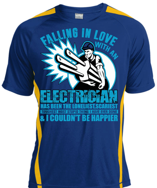 Falling In Love With An Electrician T Shirt, Being An Electrician T Shirt, Cool Shirt
