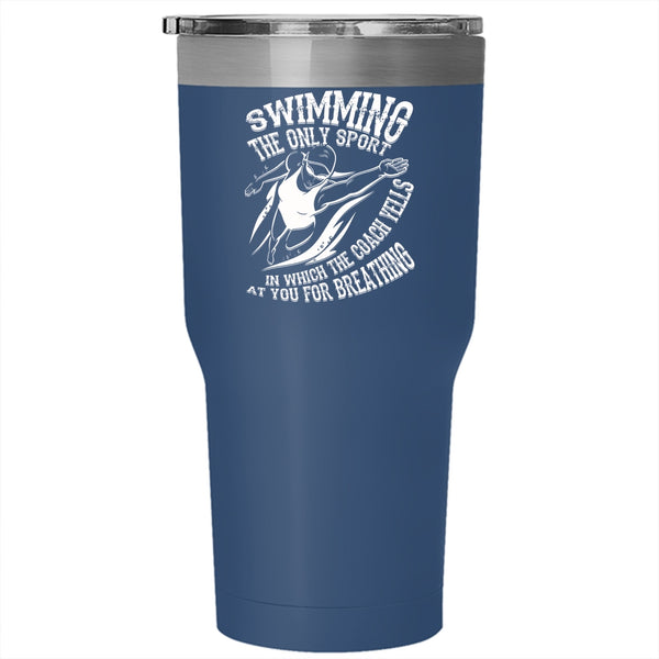 Swimming Tumbler 30 oz Stainless Steel, Awesome Gift For Swimmer Travel Mug