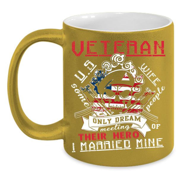 U.S Veteran's Wife Coffee Mug, Awesome Veteran's Wife Coffee Cup