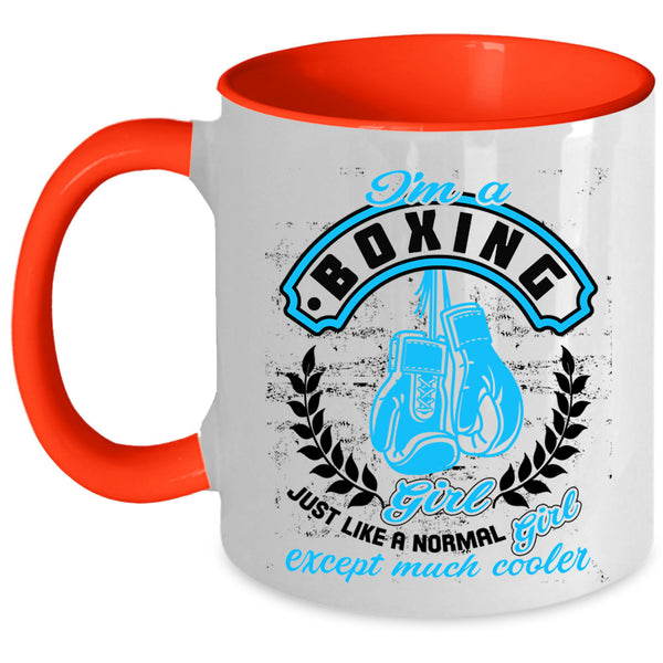 Cool Gift For Boxing Girl Coffee Mug, I'm A Boxing Girl Accent Mug