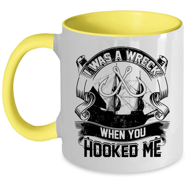 Funny Gift For Fisher Coffee Mug, I Was A Wreck Accent Mug