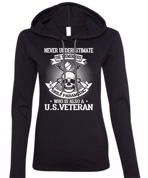 Who Is Also A US Veteran T Shirt, Being A Veteran T Shirt (Anvil Ladies Ringspun Hooded)