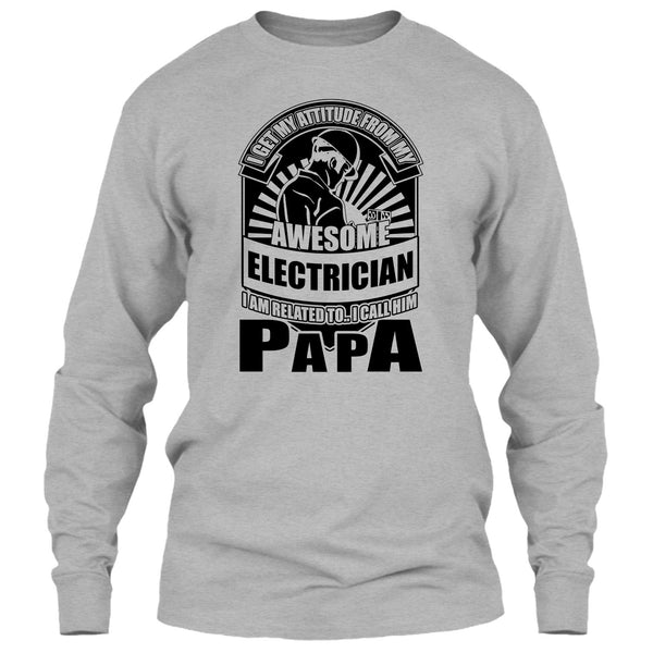 Awesome Electrician T Shirt, Coolest Electrician Papa T Shirt