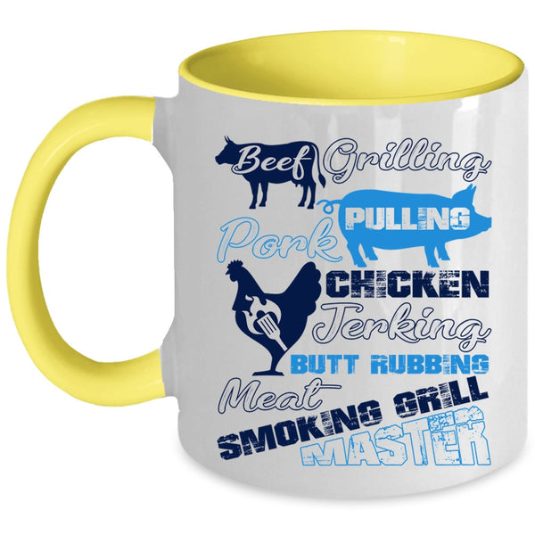Chicken Jerking Coffee Mug, Beef Grilling Pork Pulling Accent Mug