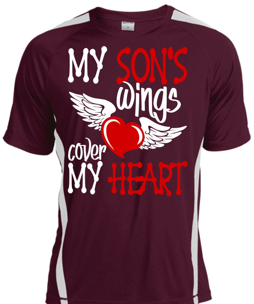 My Son's Wings Cover My Heart T Shirt, Being A Son T Shirt, Cool Shirt