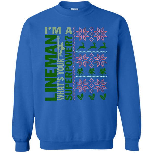 What's Your Superpower? T Shirt, Lineman Merry Christmas Sweatshirt