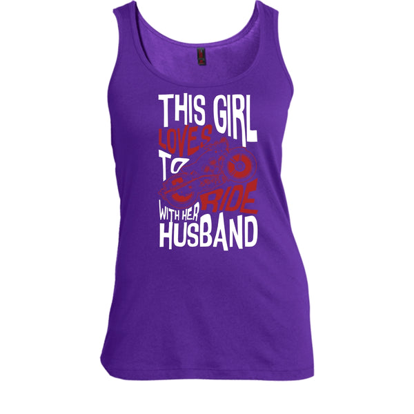 This Girl Loves To Ride With Her Husaband T Shirt, Rider T Shirt, Cool T Shirt
