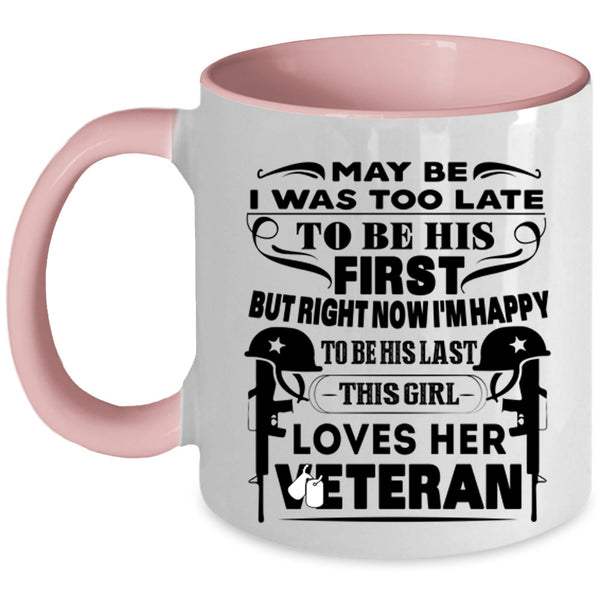 Couple Coffee Mug, This Girl Loves Her Veteran Accent Mug