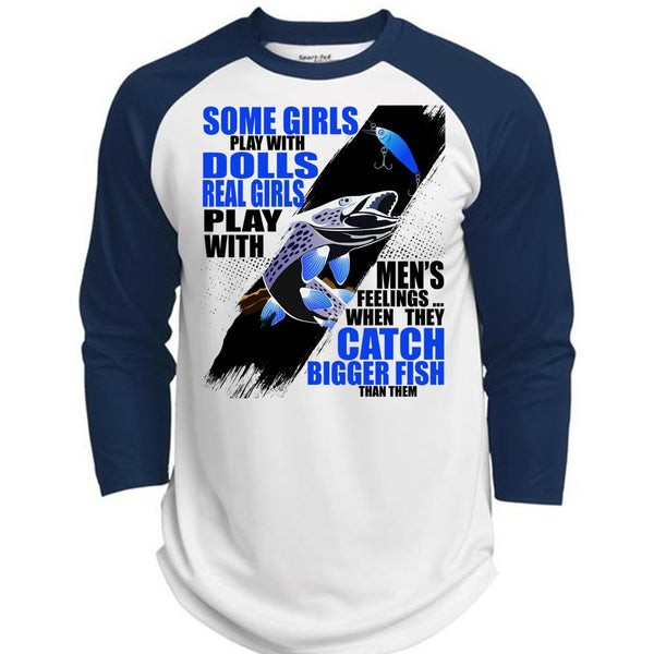 They Catch Bigger Fish T Shirt, I Love Fishing T Shirt, Awesome T-Shirts  (Polyester Game Baseball Jersey)