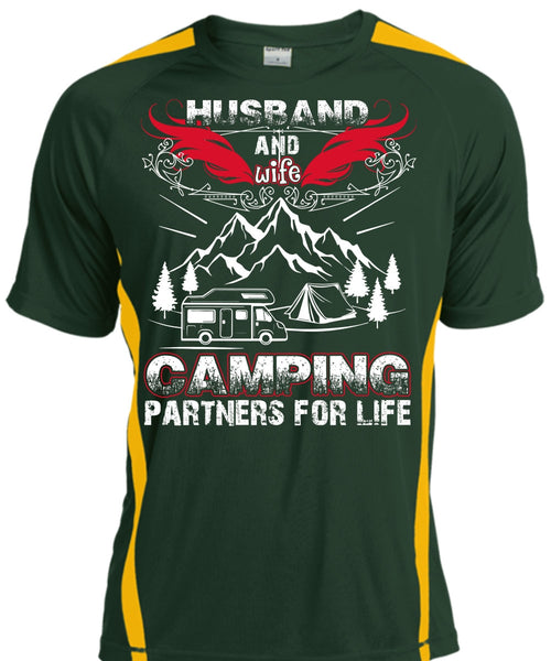 Husband And Wife Camping Partners For Life T Shirt, Being A Husband T Shirt, Cool Shirt