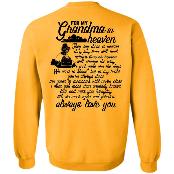 I Love Grandma T Shirt, For My Grandma In Heaven Sweatshirt
