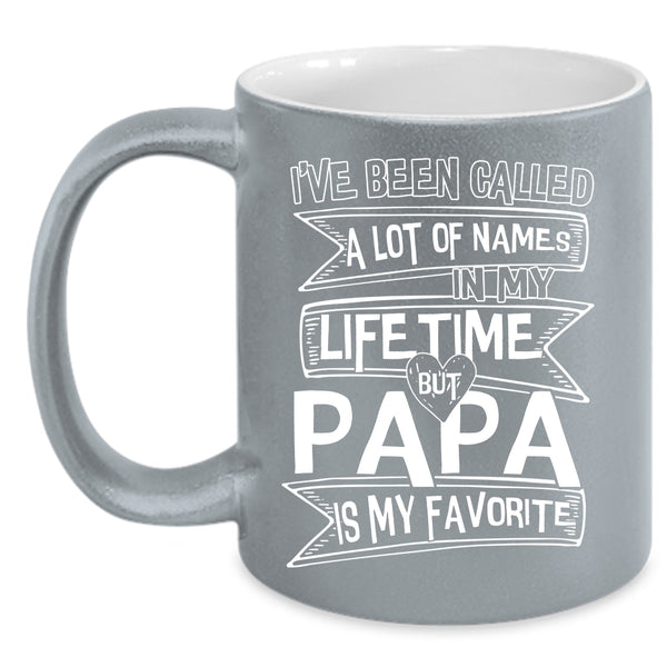 Papa Is My Favorite Name Coffee Mug, Cute Papa Coffee Cup