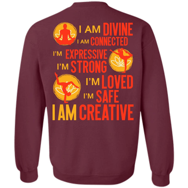 I Am Divine T Shirt, I Love Yoga Sweatshirt