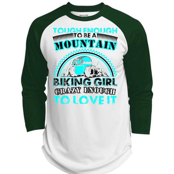 Mountain Biking Girl T Shirt, I Love Biking T Shirt, Awesome T-Shirts  (Polyester Game Baseball Jersey)
