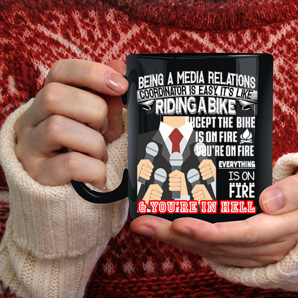 Being A Media Relations Coordinator Coffee Mug, Cool Job Coffee Cup