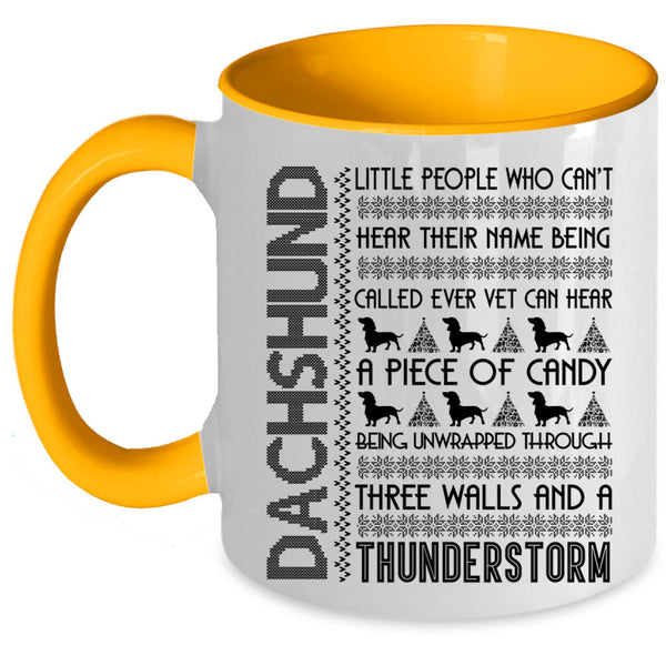 Christmas Gift For Dog Lover Coffee Mug, Dachshund Accent Mug