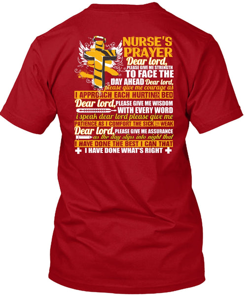 Nurse's Prayer T Shirt, Being A Nurse T Shirt