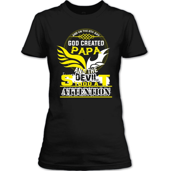 A black t-shirt with the shopify logo