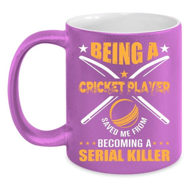 Being A Cricket Player Mug, Becoming A Serial Killer Cup
