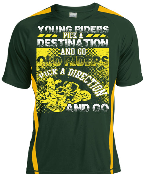 Go Old Riders Pick A Direction T Shirt, Being A Biker T Shirt, Cool Shirt