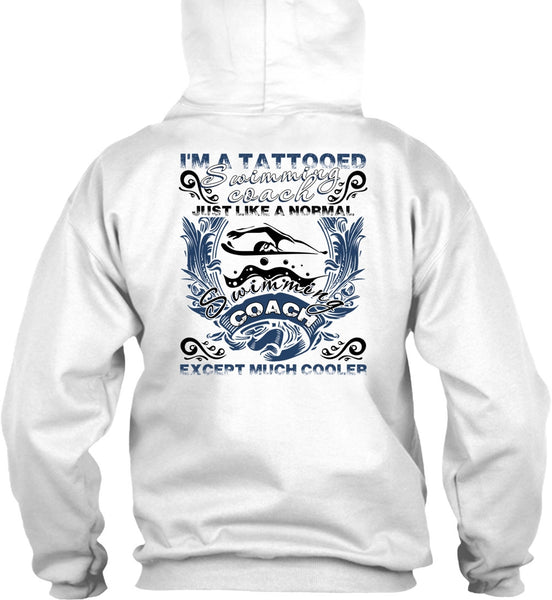 I'm A Tattooed Swimming Coach T Shirt, I Love Swimming T Shirt