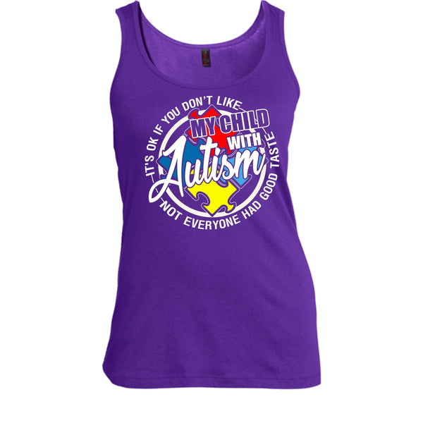My Child With Autism T Shirt, I'm A Autism Mom Tank Top