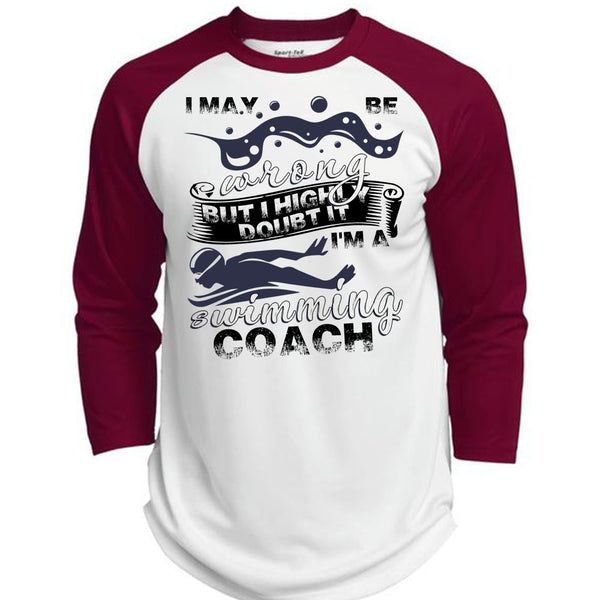 I'm A Swimming Coach T Shirt, I Love Swimming T Shirt, Awesome T-Shirts  (Polyester Game Baseball Jersey)