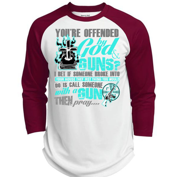 God And Guns T Shirt, I Love Gun T Shirt, Awesome T-Shirts  (Polyester Game Baseball Jersey)