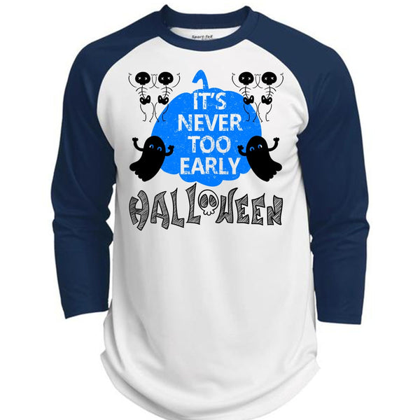 It's Never Too Early Halloween T Shirt, Wait For Halloween T Shirt, Awesome T-Shirts  (Polyester Game Baseball Jersey)