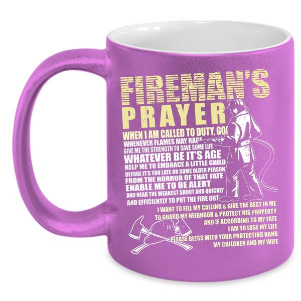 Fireman's Prayer Coffee Mug, Cool Gift For Fireman Coffee Cup