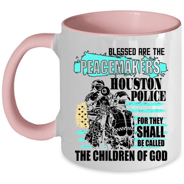 Peacemakers Houston Police Coffee Mug, Cool Police Officer Accent Mug